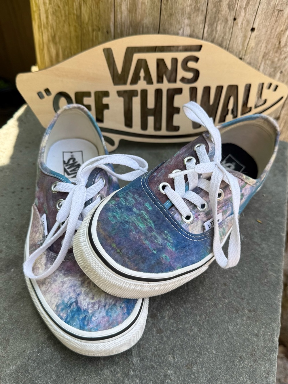 Vans x MoMA Authentic Sneakers Claude Monet 'Water Lilies' Women’s Shoes sz 6